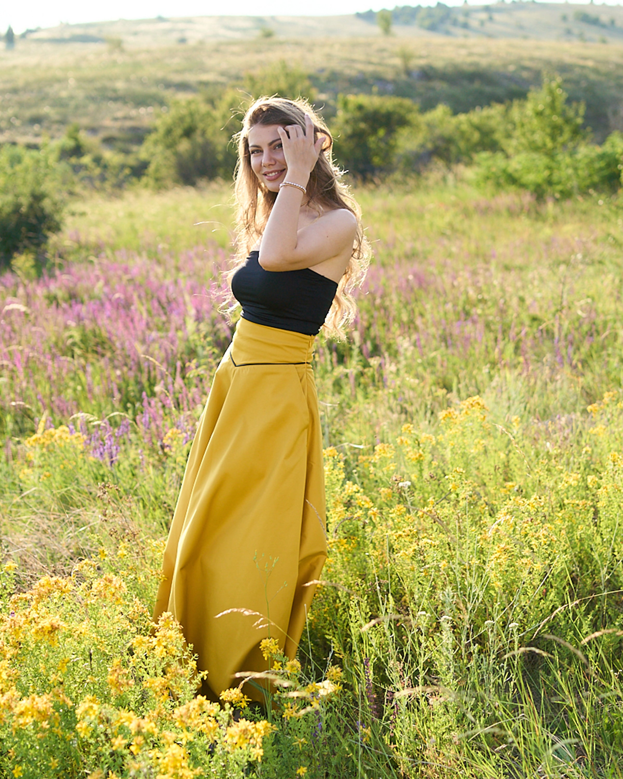 Maxi cotton skirt