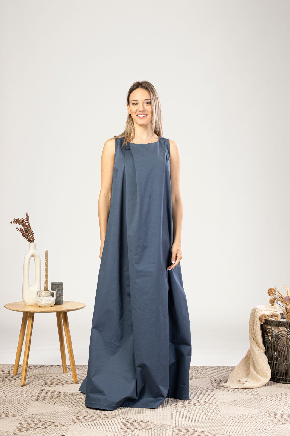Elegant Trapeze Maxi Summer Dress from NikkaPlace