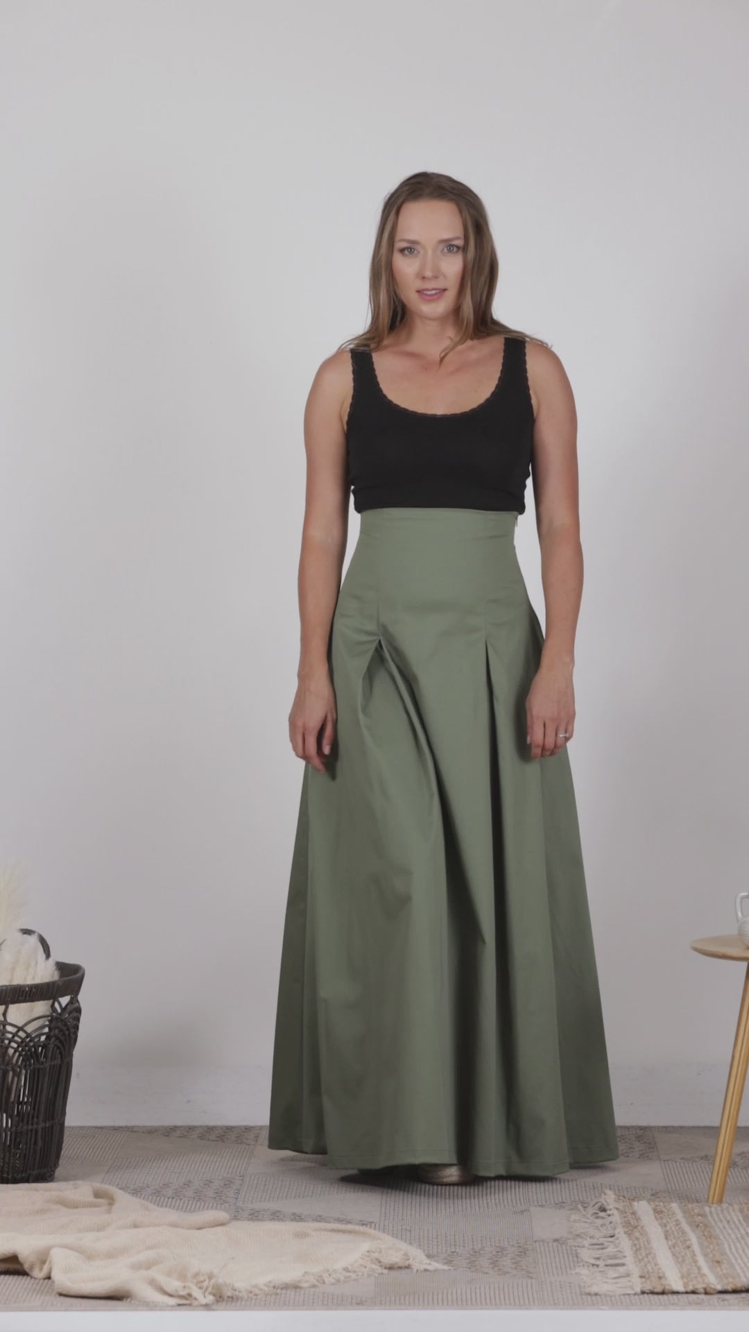 Full view of Ultra High-Waist Cotton Skirt
