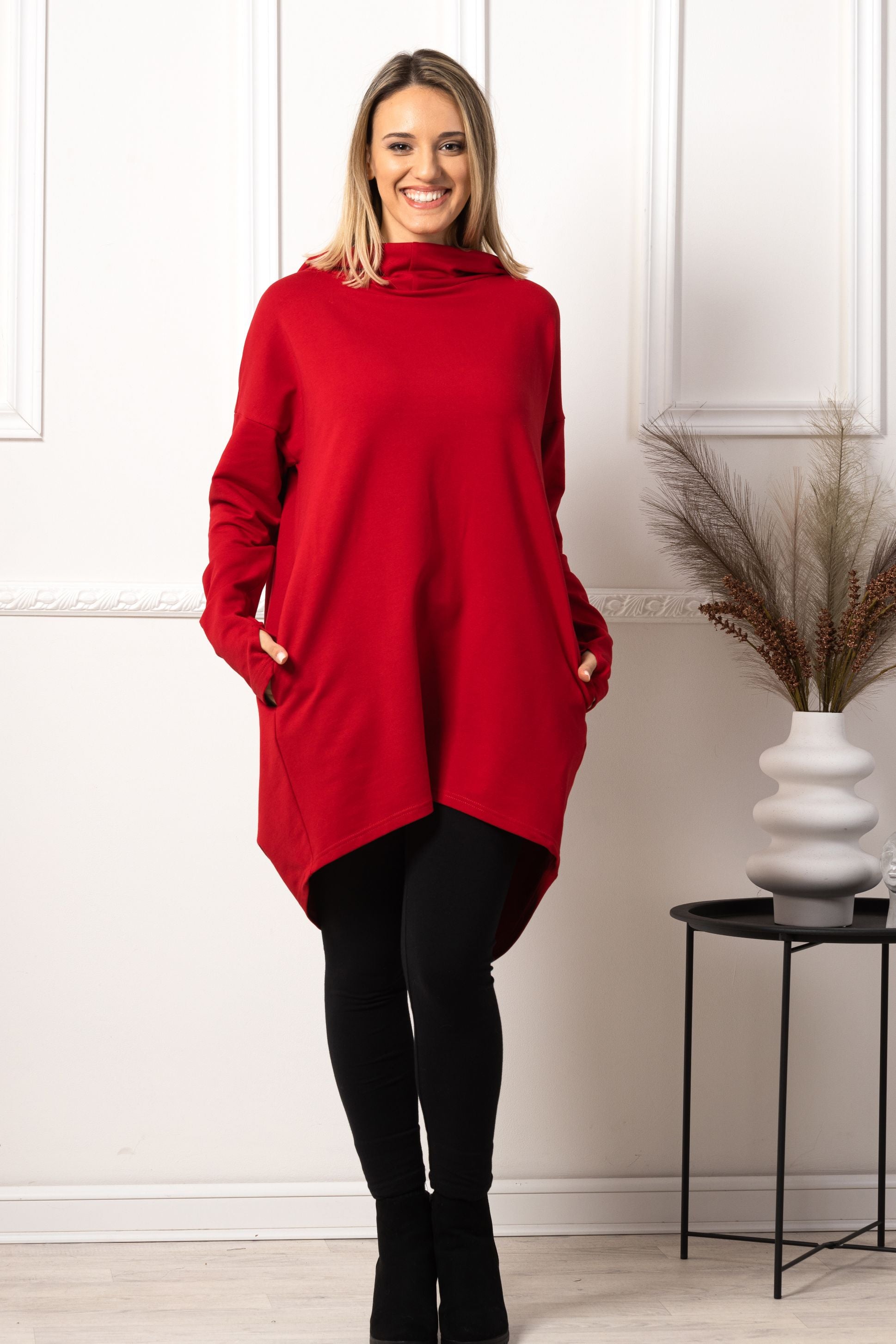 White Hoodie with Practical Pockets - from Nikka Place | Effortless fashion for easy living