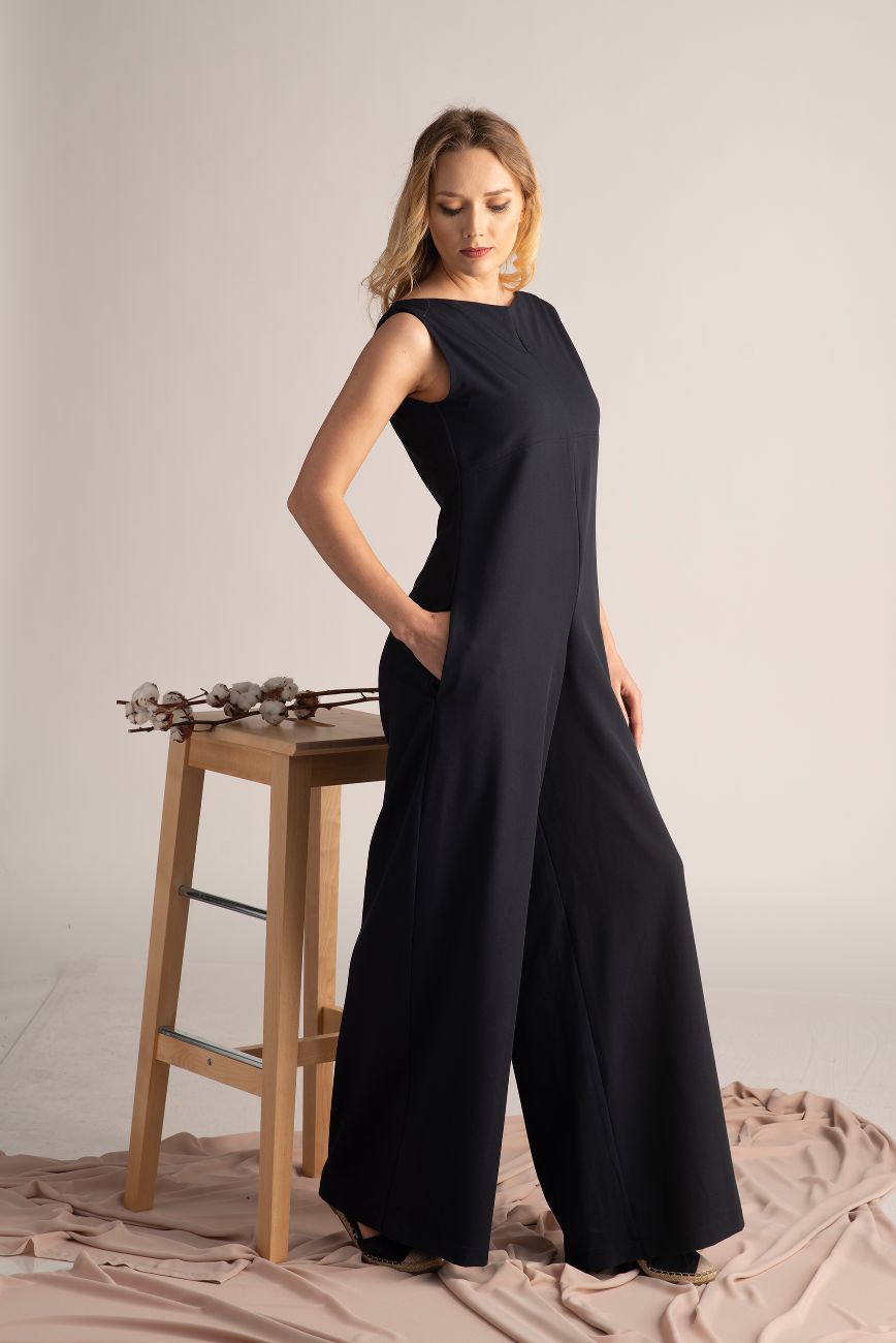 loose jumpsuit dress Boho Sleeveless Wide Leg Romper Square Neckline Loose Fit Jumpsuit in Pink - Women's Boho Fashion