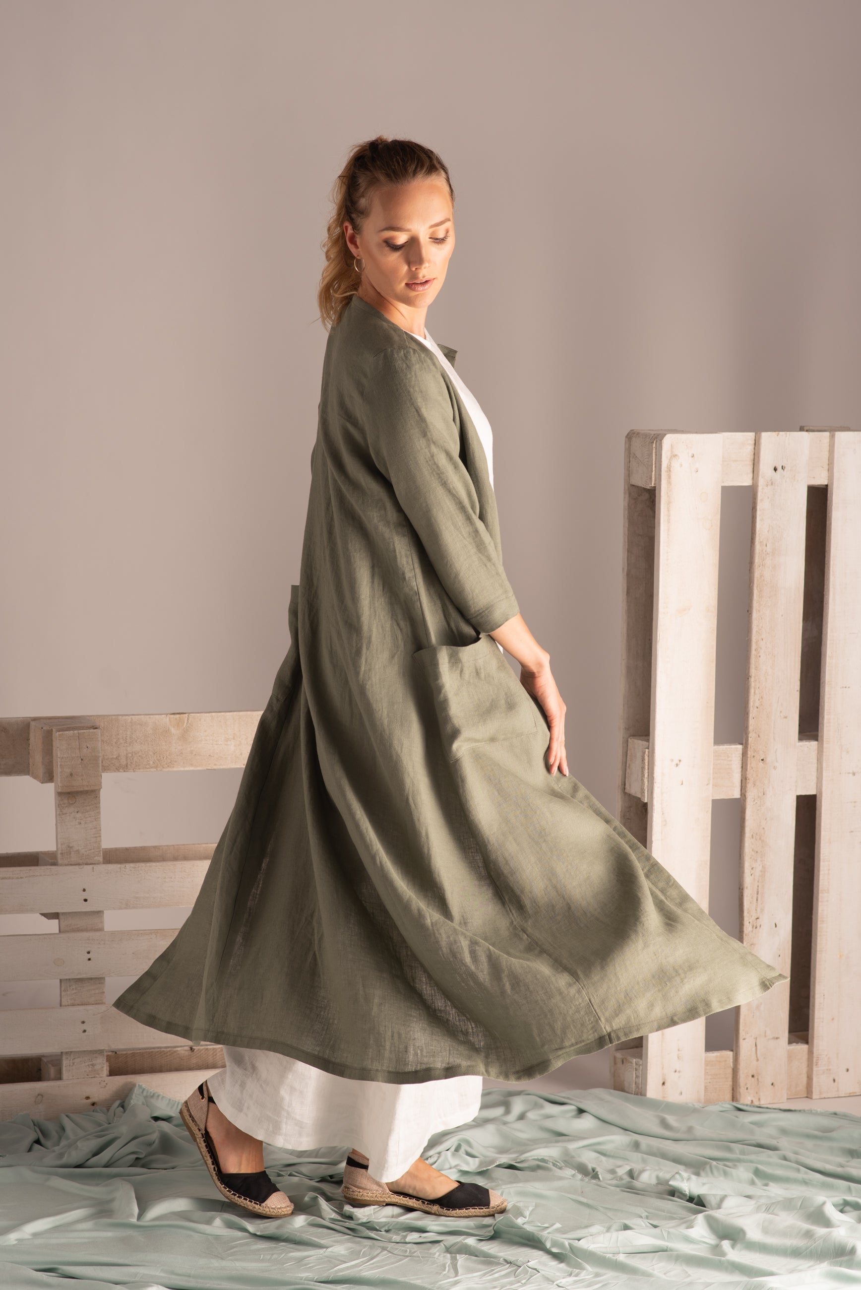 chinese dress ladies Ruffle Belted Glam Cardigan