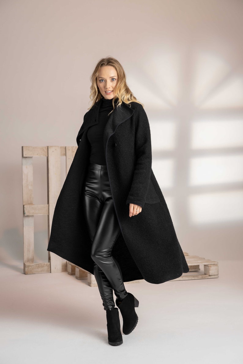 Warm and Stylish Boiled Wool Coat from Nikka Place | Effortless fashion for easy living