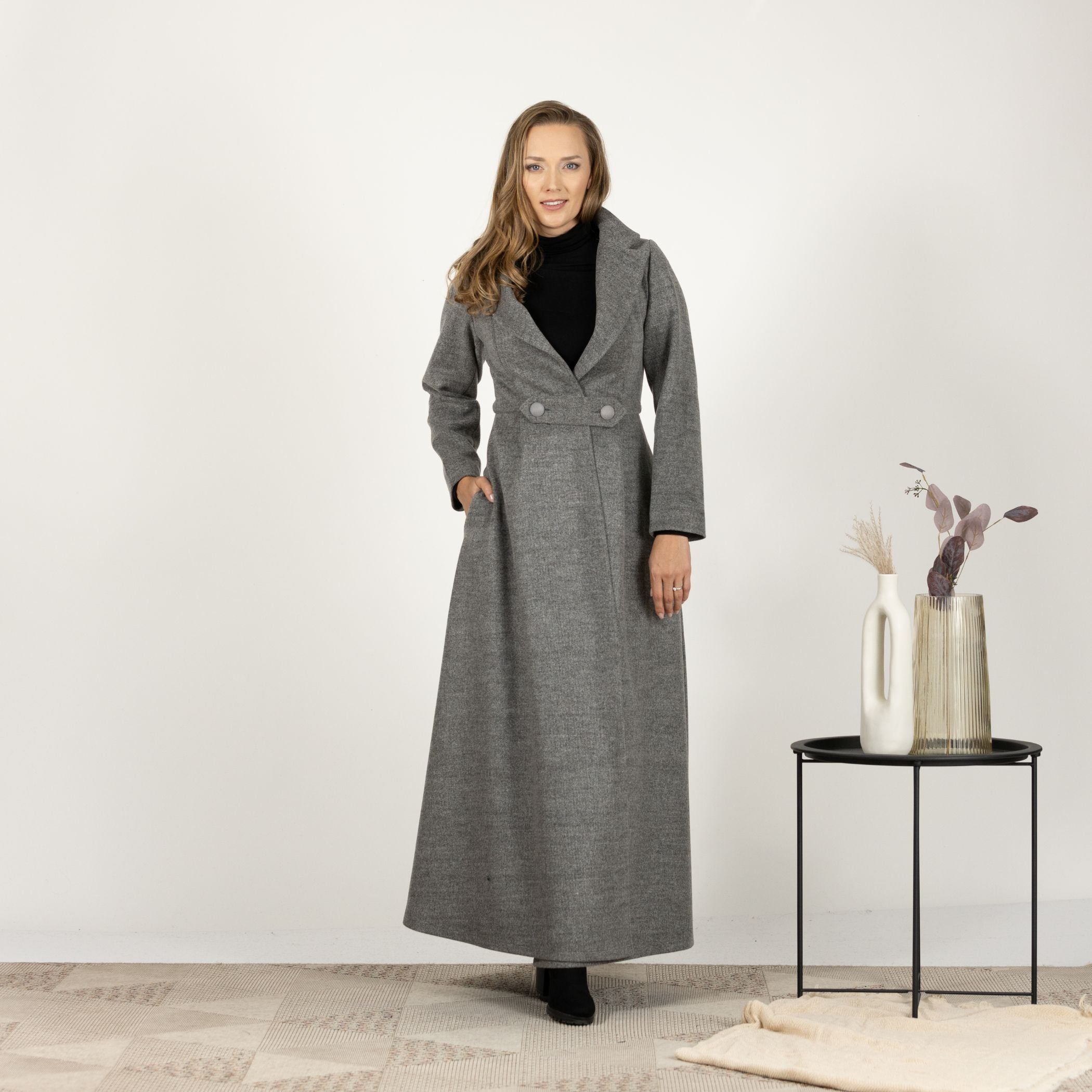 Cozy wool maxi coat perfect for fall and winter - Wool Princess Maxi Coat from NikkaPlace | Effortless fashion for easy living