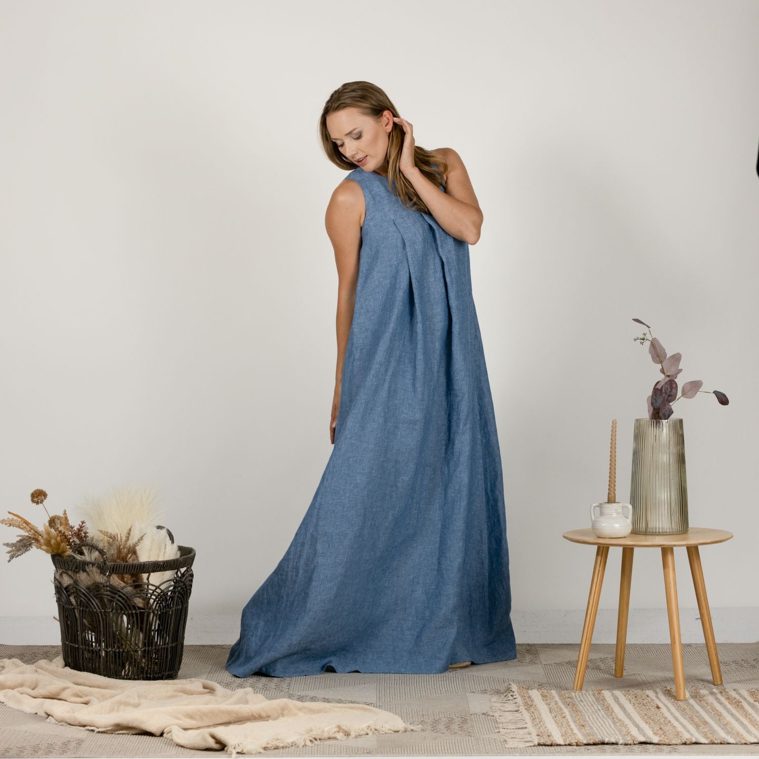 Loose Linen Maxi Dress from NikkaPlace Effortless fashion for easy living