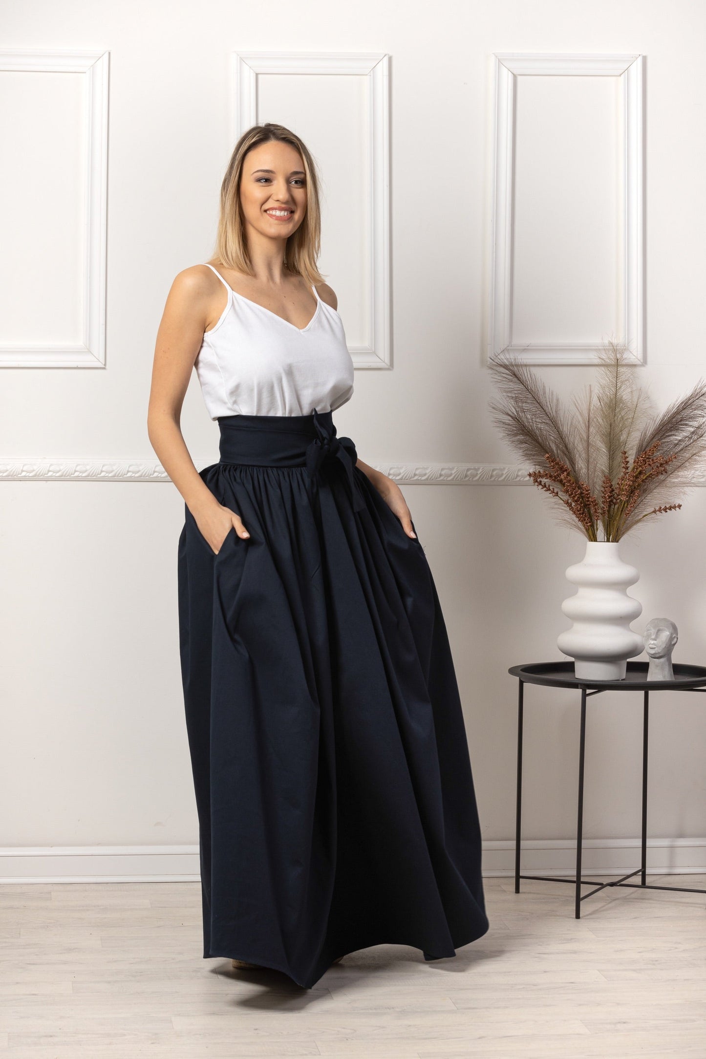 Dark Blue Full Length Skirt - from Nikka Place | Effortless fashion for easy living