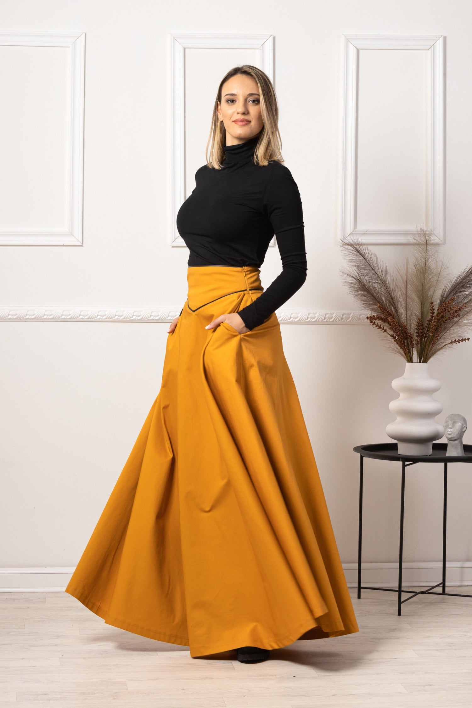 High Waist Victorian Skirt with various color options available from NikkaPlace | Effortless fashion for easy living
