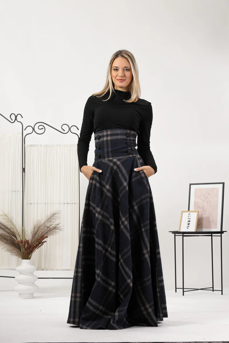 Elegant Wool Skirt Duo