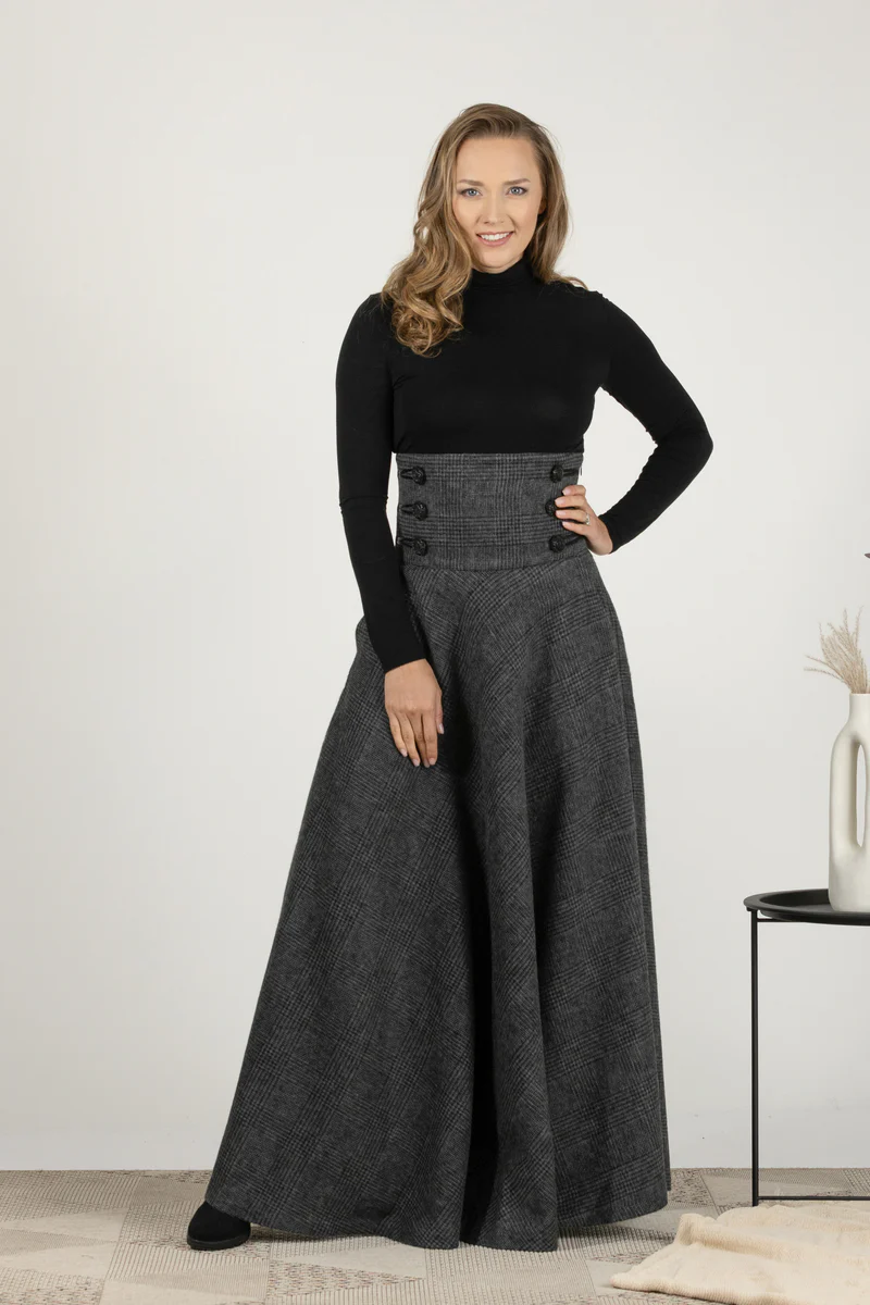 Elegant Wool Skirt Duo