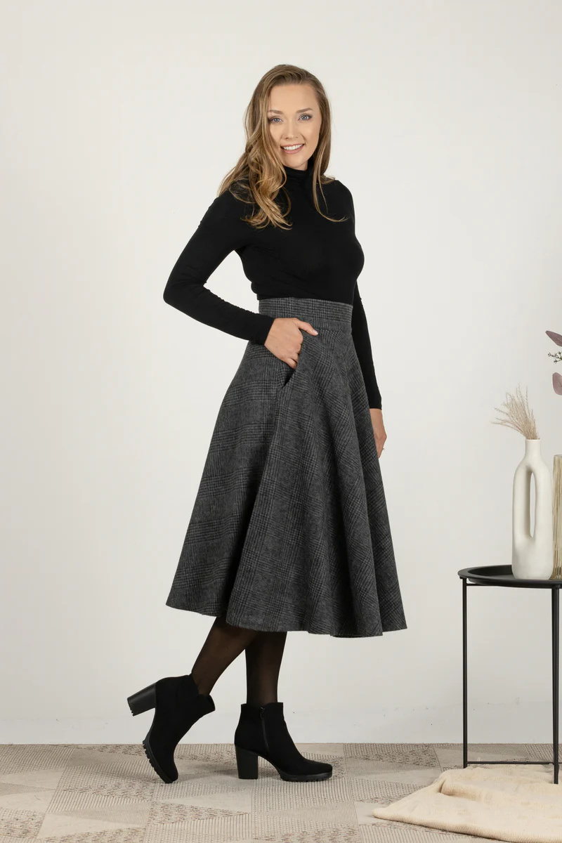 Elegant Wool Skirt Duo