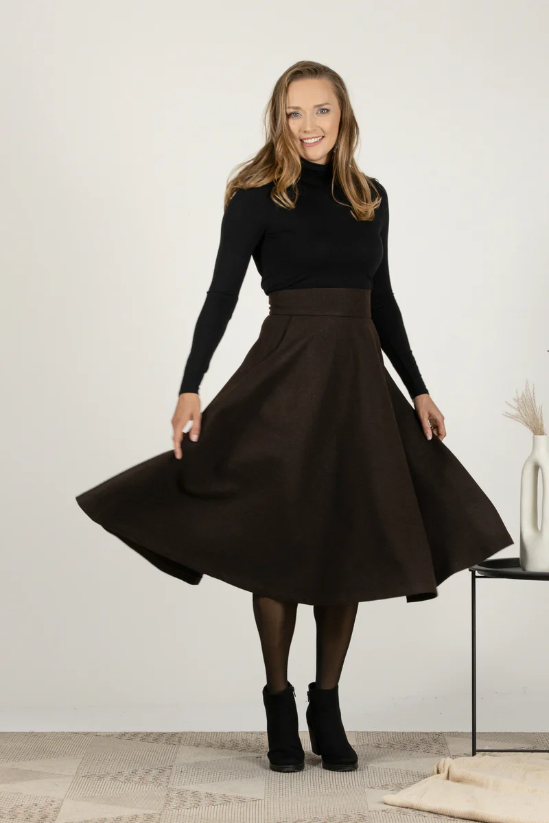 Elegant Wool Skirt Duo