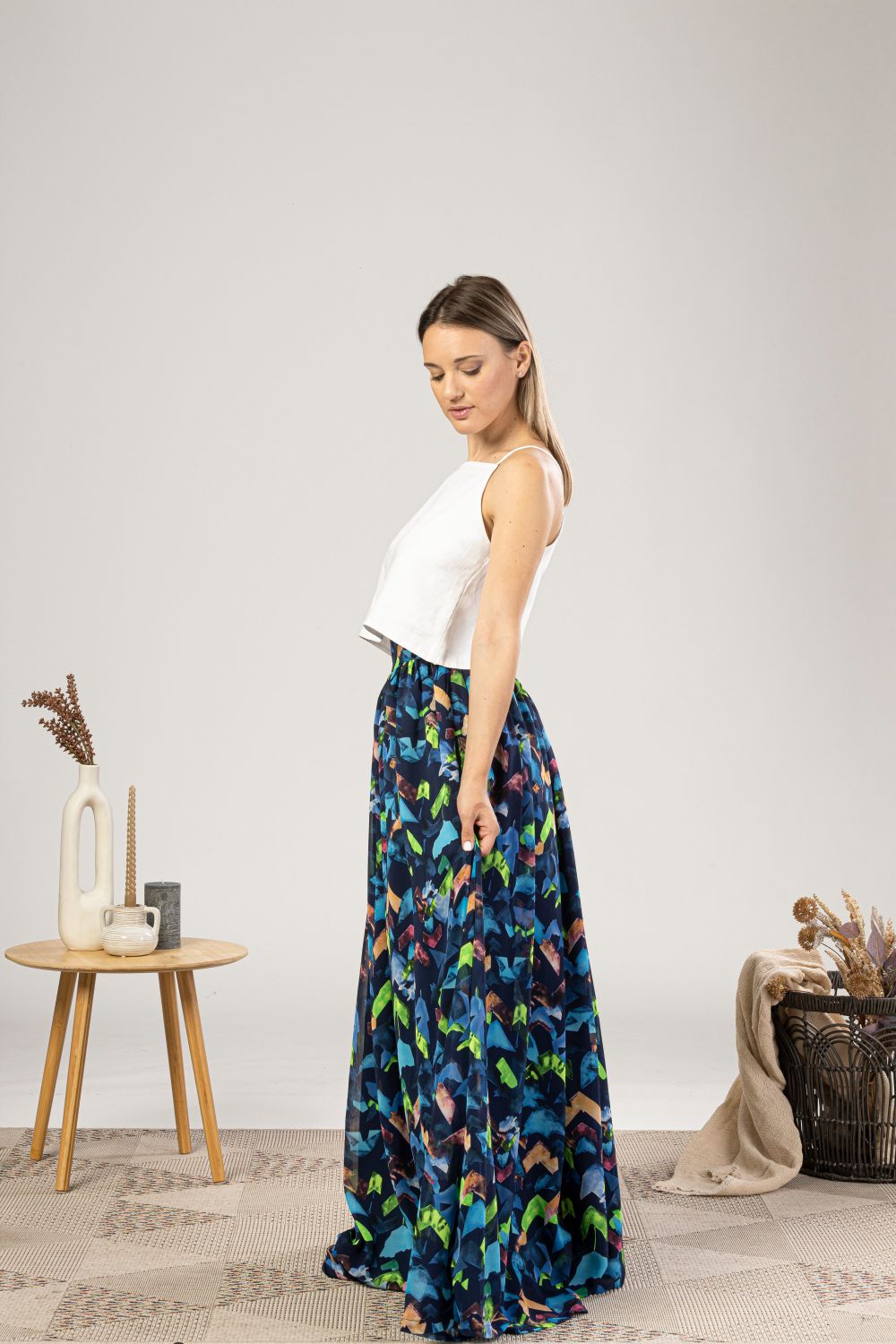 Original and Extravagant Colorful Chiffon Skirt - from NikkaPlace | Effortless fashion for easy living
