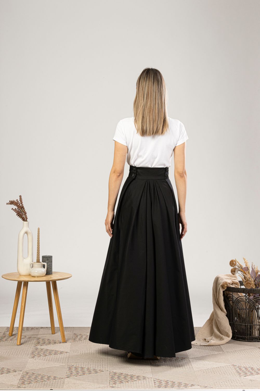 Fit and Flare Summer Skirt from the back view - from NikkaPlace | Effortless fashion for easy living