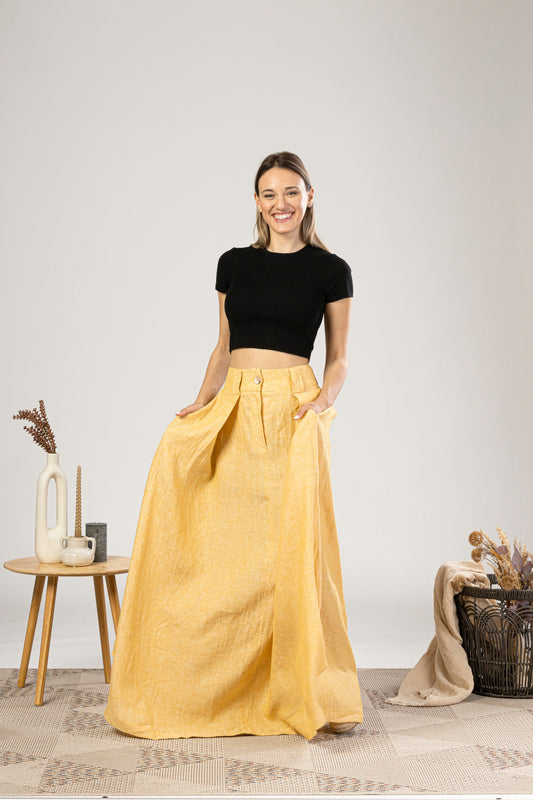 Minimalist Long Bohemian Skirt ideal for summer outfits - from NikkaPlace | Effortless fashion for easy living