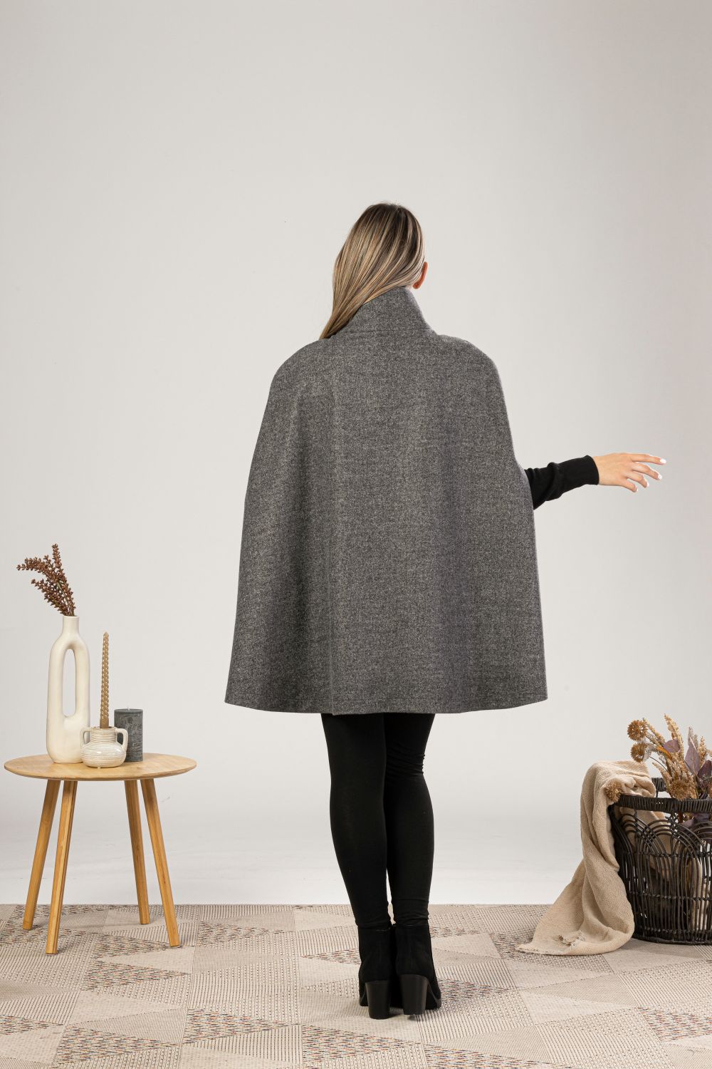 Raspberry Elegant Cape Coat from NikkaPlace | Effortless fashion for ...