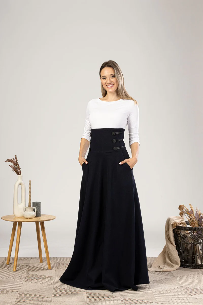 Elegant Wool Skirt Duo