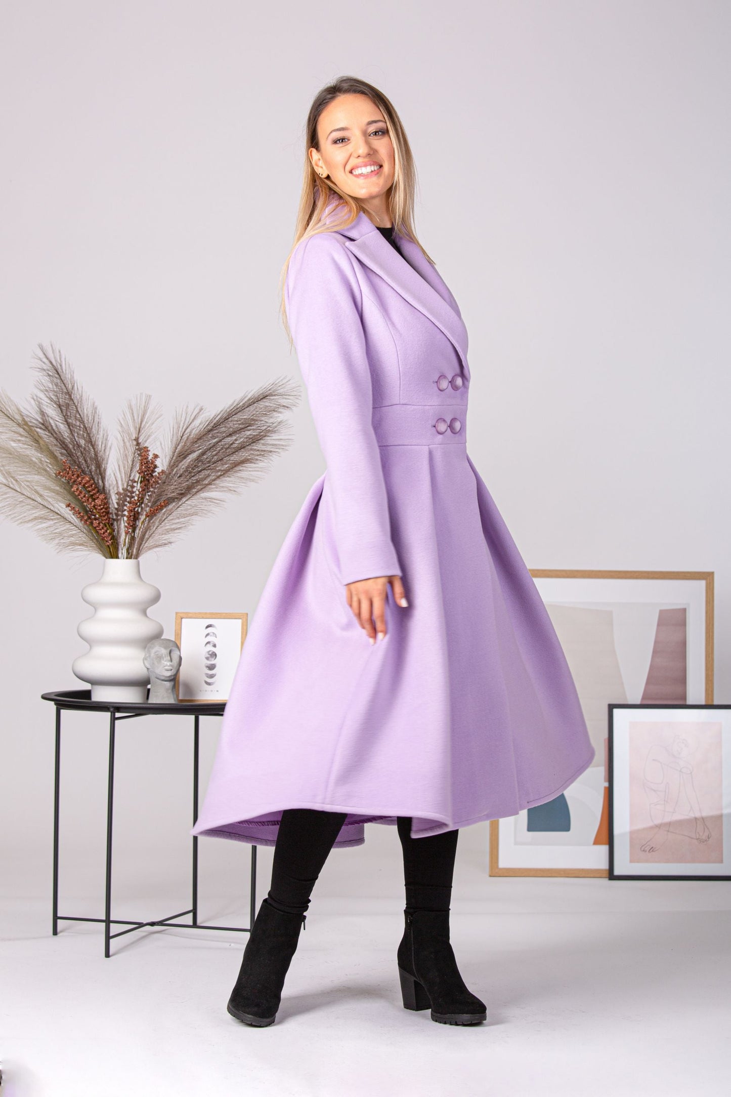 A-Line-Fit-and-Flare-Coat-with-Pockets from NikkaPlace | Effortless fashion for easy living