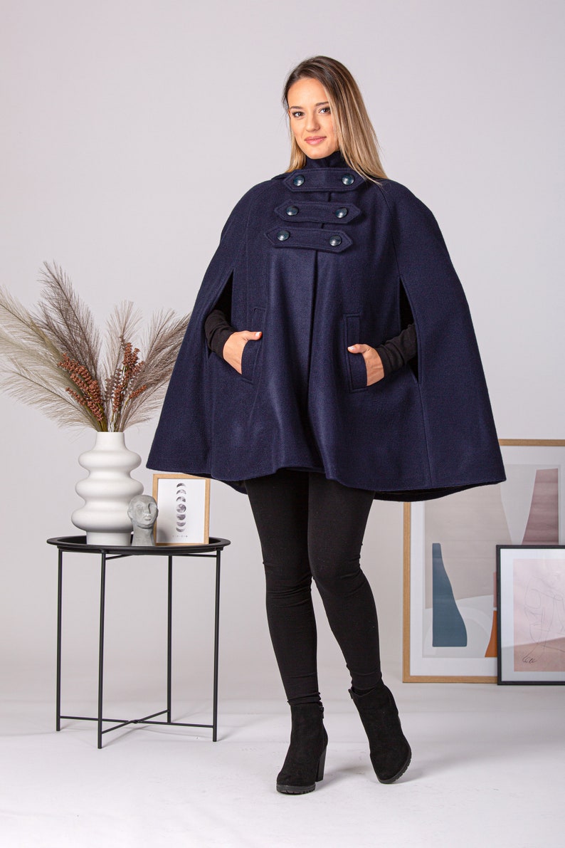 Elegant retro design of Hooded Winter Cape Coat - from Nikka Place | Effortless fashion for easy living