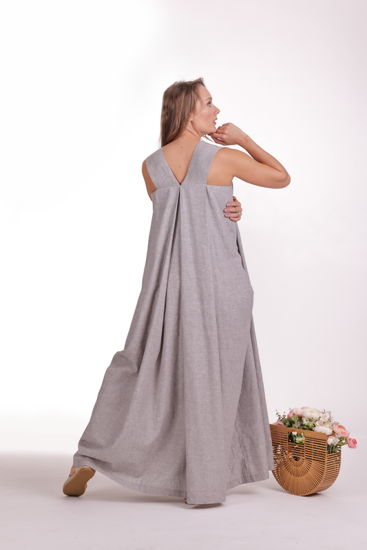 Premium Linen Summer Kaftan Dress - from NikkaPlace | Effortless fashion for easy living