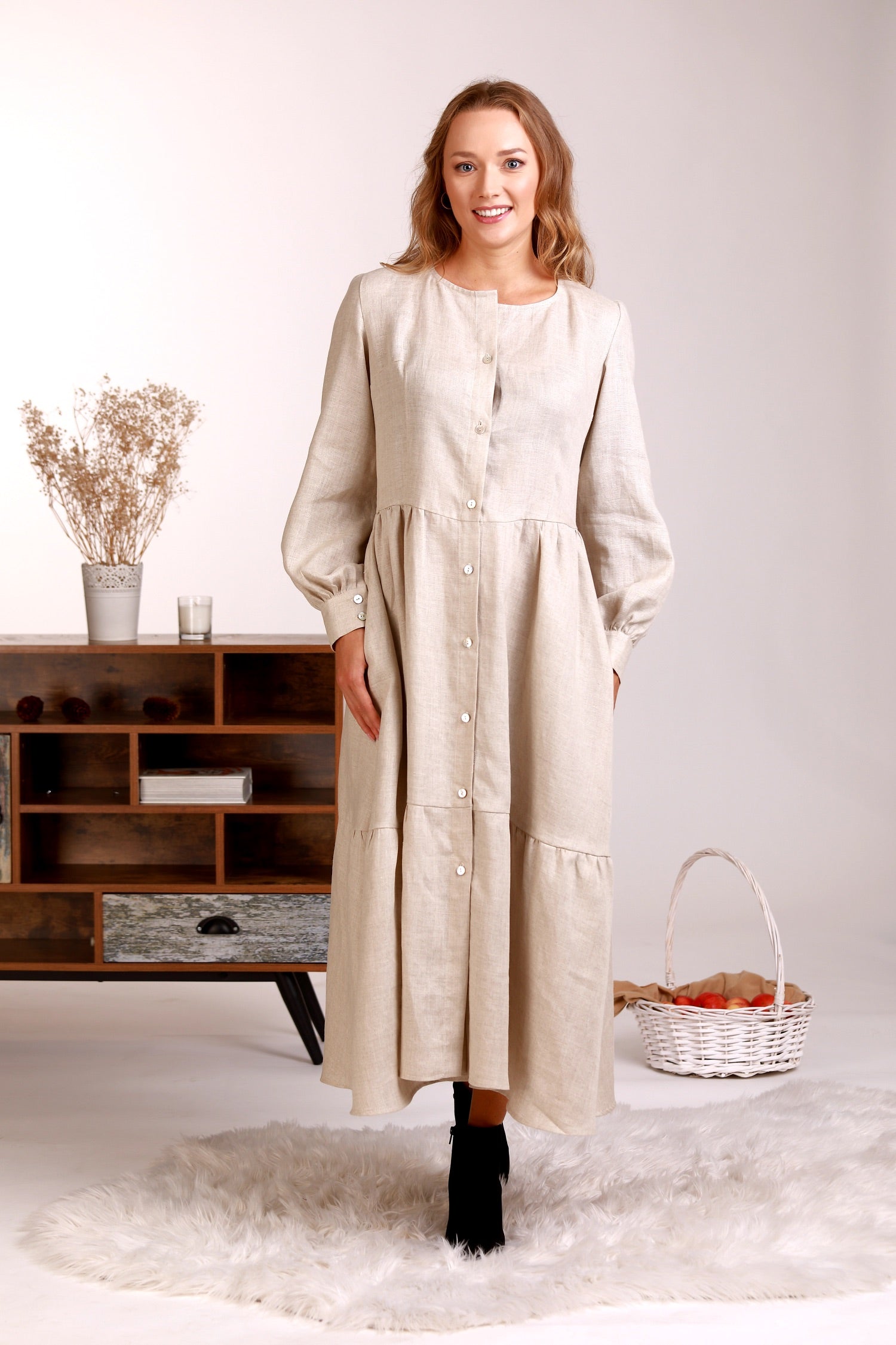 Old Fashioned Linen Dress from NikkaPlace
