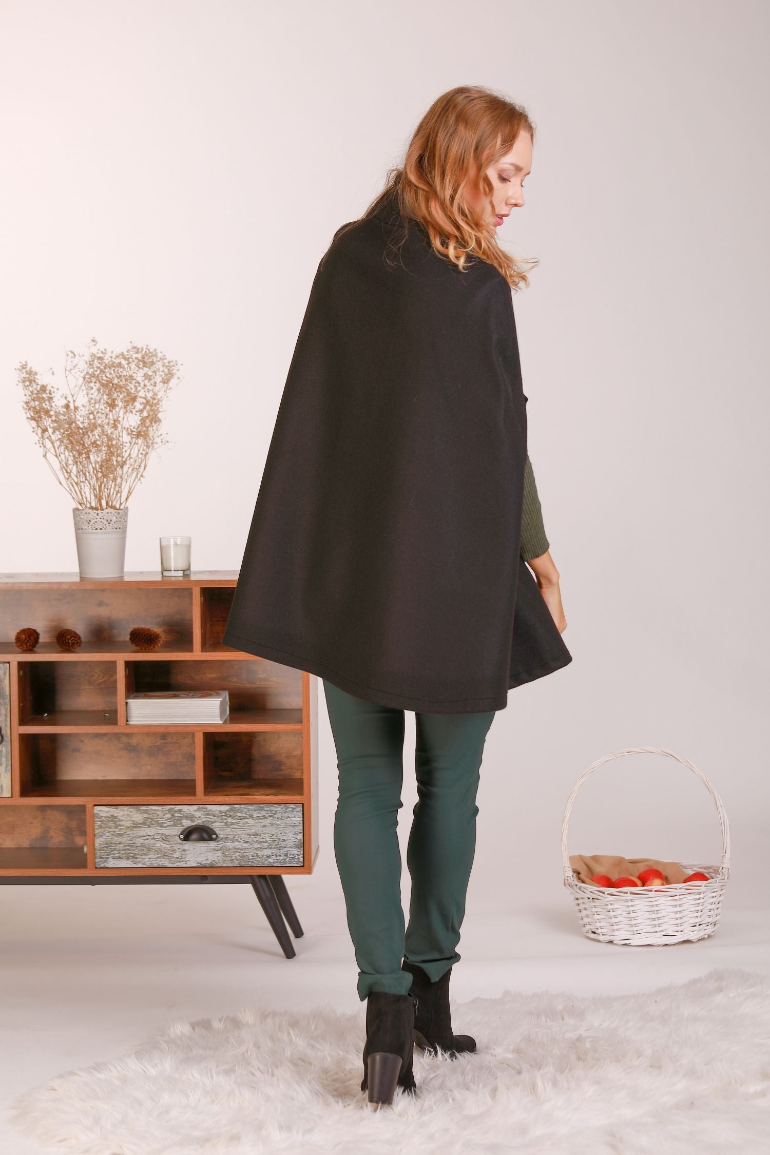 Timeless elegance meets modern fashion in our Raspberry Elegant Cape Coat - from NikkaPlace | Effortless fashion for easy living