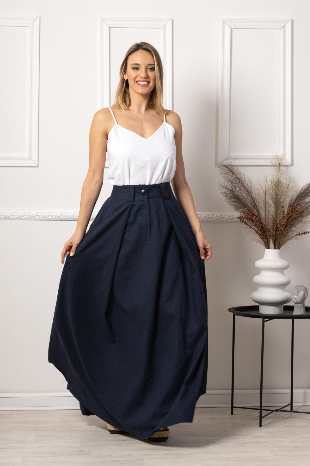 Perfectly paired with any top, Minimalist Long Bohemian Skirt - from NikkaPlace | Effortless fashion for easy living