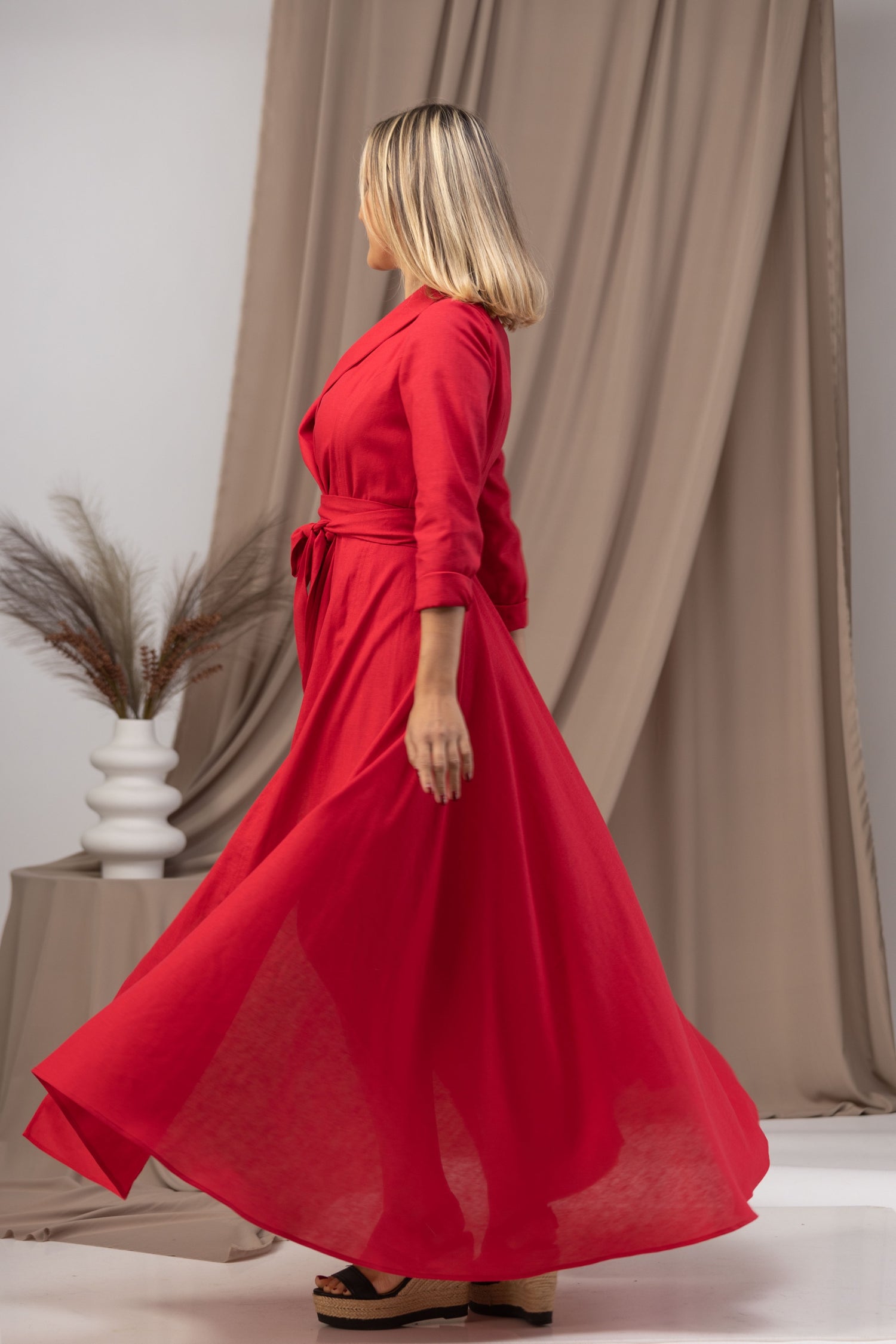 Belted Wrap Maxi Dress - from NikkaPlace | Effortless fashion for easy living