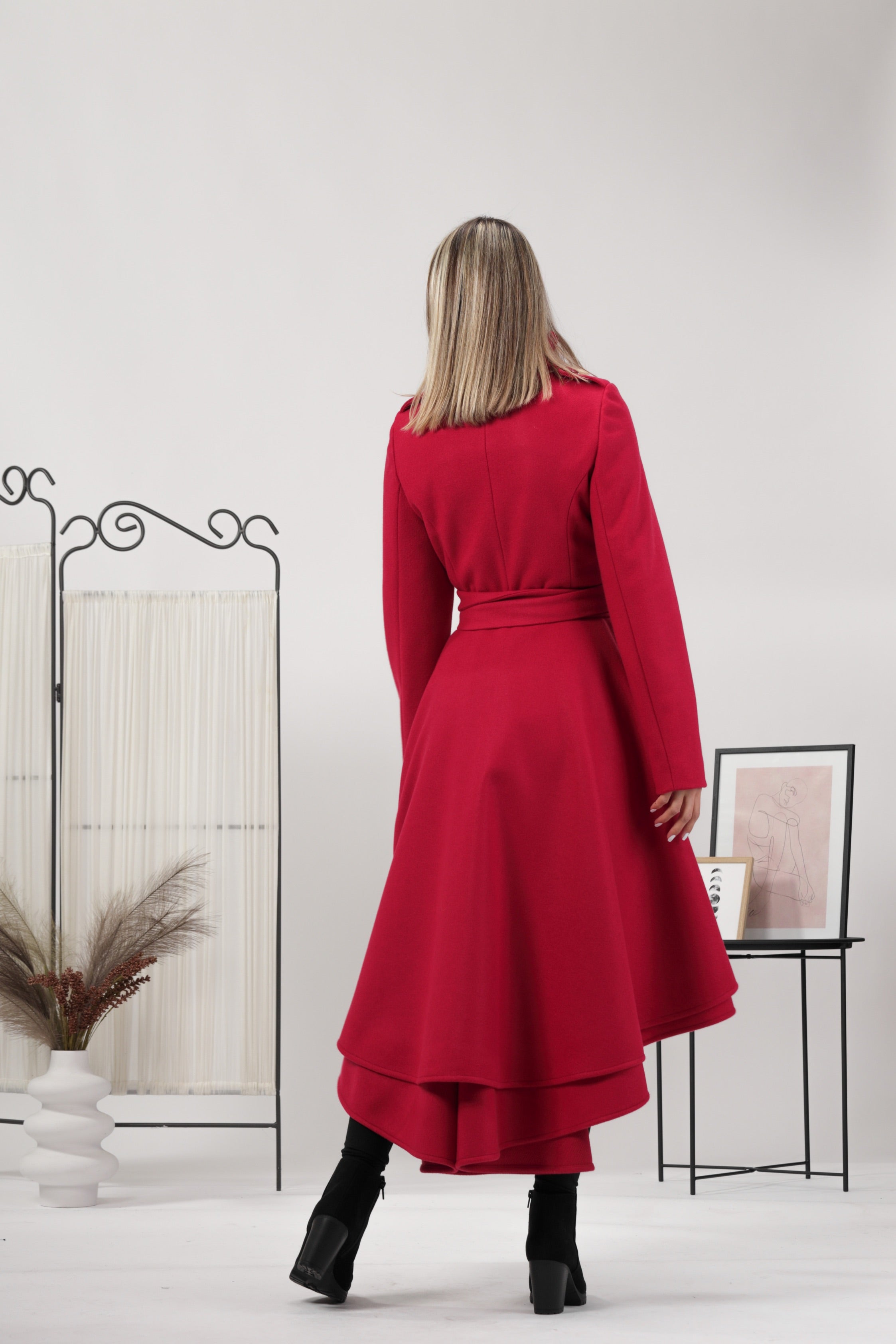 A-Line Layered Flare Coat Back View - from Nikka Place | Effortless fashion for easy living