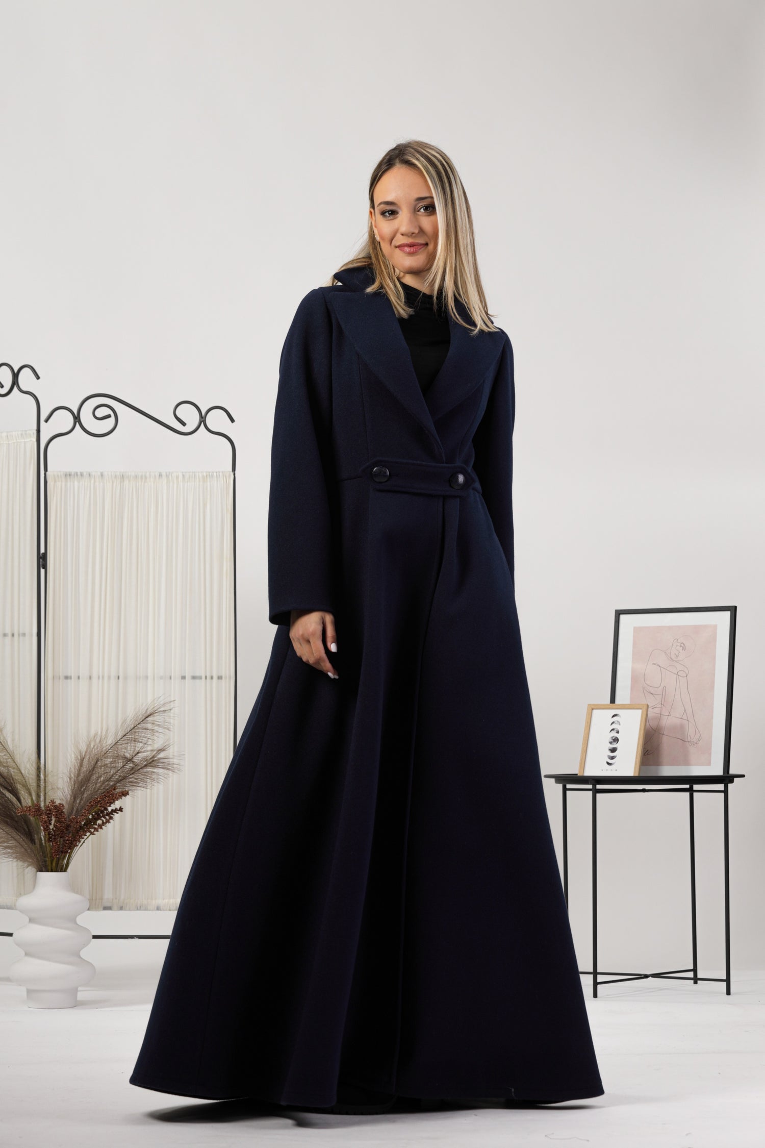 Stay warm and look great with our Wool Princess Maxi Coat from NikkaPlace | Effortless fashion for easy living