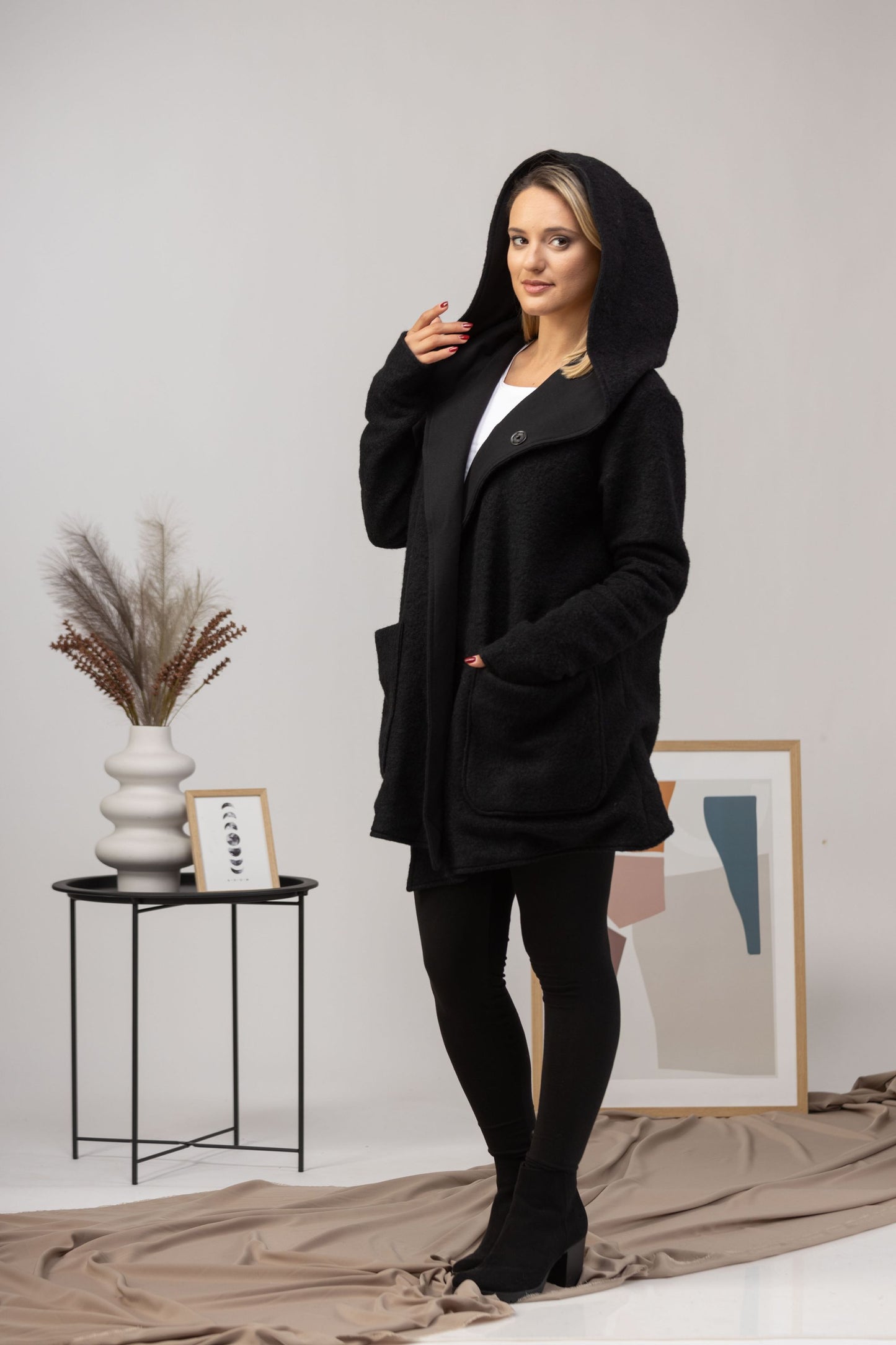 Hooded Wool Cardigan - from Nikka Place | Effortless fashion for easy living