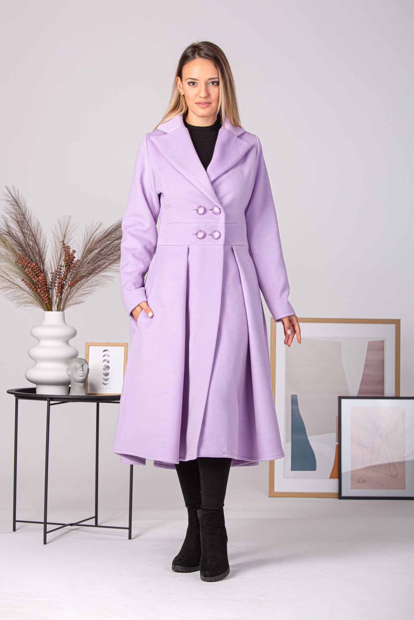 Winter-Wardrobe-Essential-A-Line-Fit-and-Flare-Coat-with-pockets from NikkaPlace | Effortless fashion for easy living