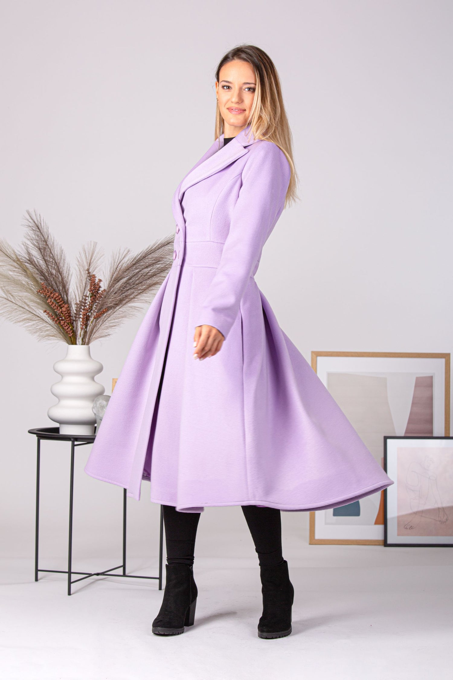 A-Line-Fit-and-Flare-Coat-with-Pockets from NikkaPlace | Effortless fashion for easy living