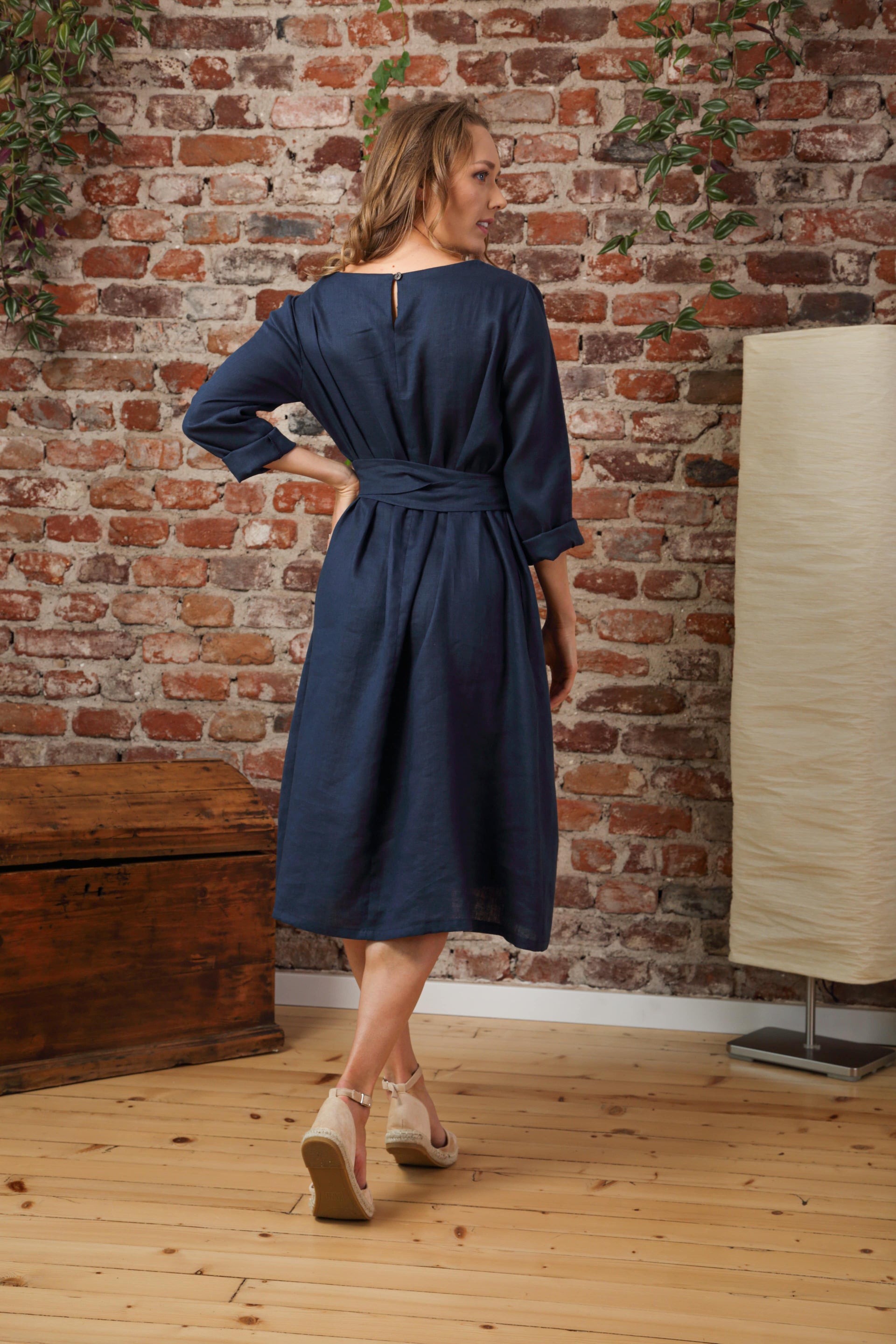 Make a fashion statement in our Linen Simple Belted Dress - from NikkaPlace | Effortless fashion for easy living