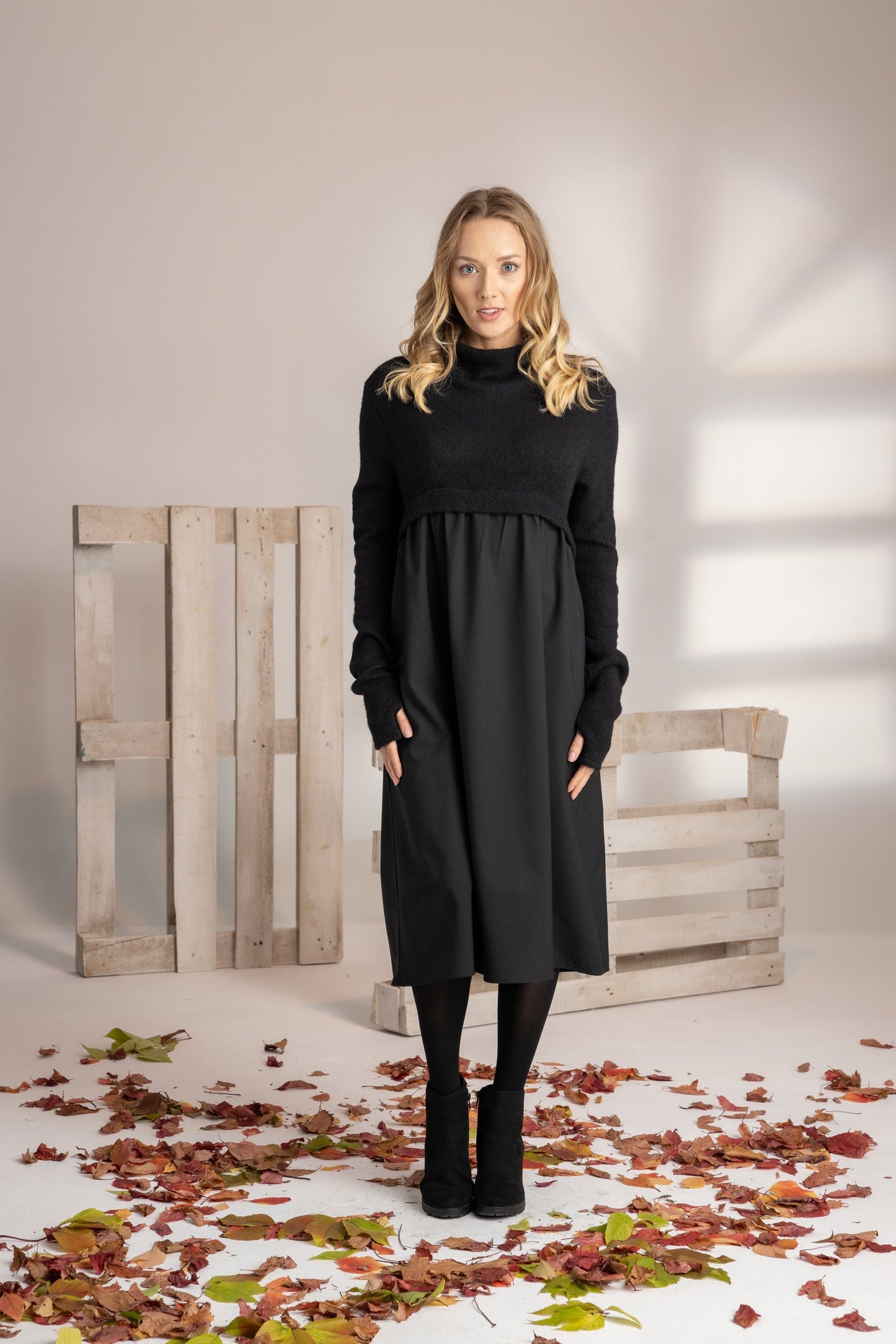 Classic black wool dress - from NikkaPlace | Effortless fashion for easy living