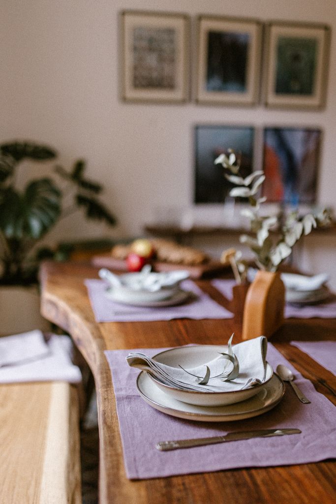 A Set of 2 Minimalist Linen Placemats