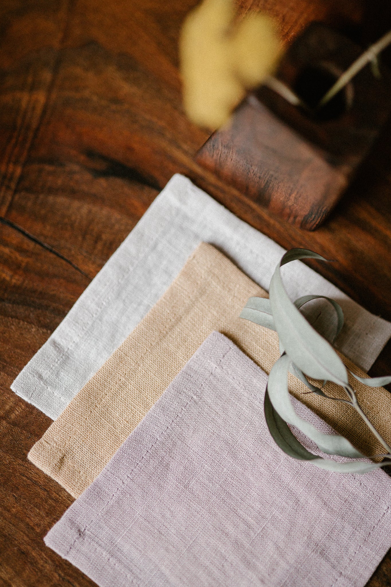 A Set of 2 Minimalist Double Linen Coasters