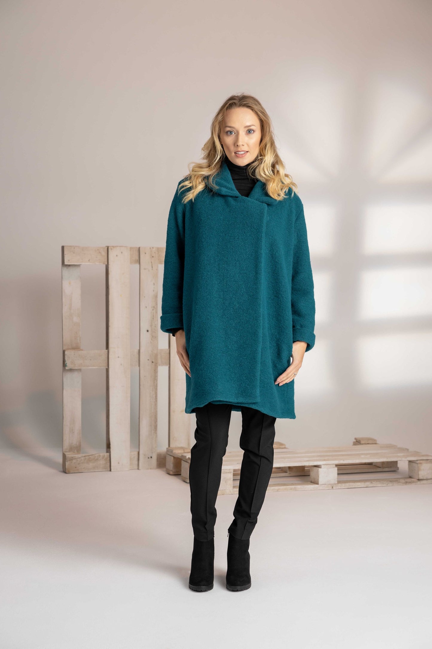 Modern Textured Coat - from NikkaPlace | Effortless fashion for easy living