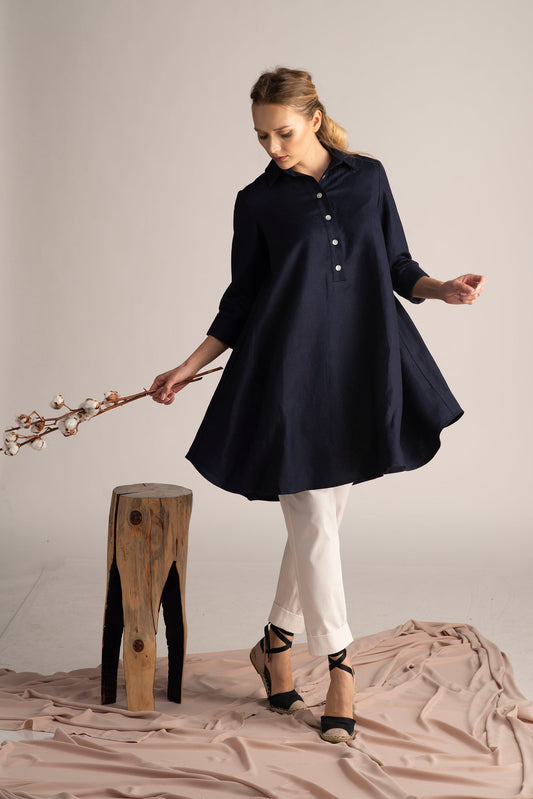 Oversized Linen Tunic - from Nikka Place | Effortless fashion for easy living