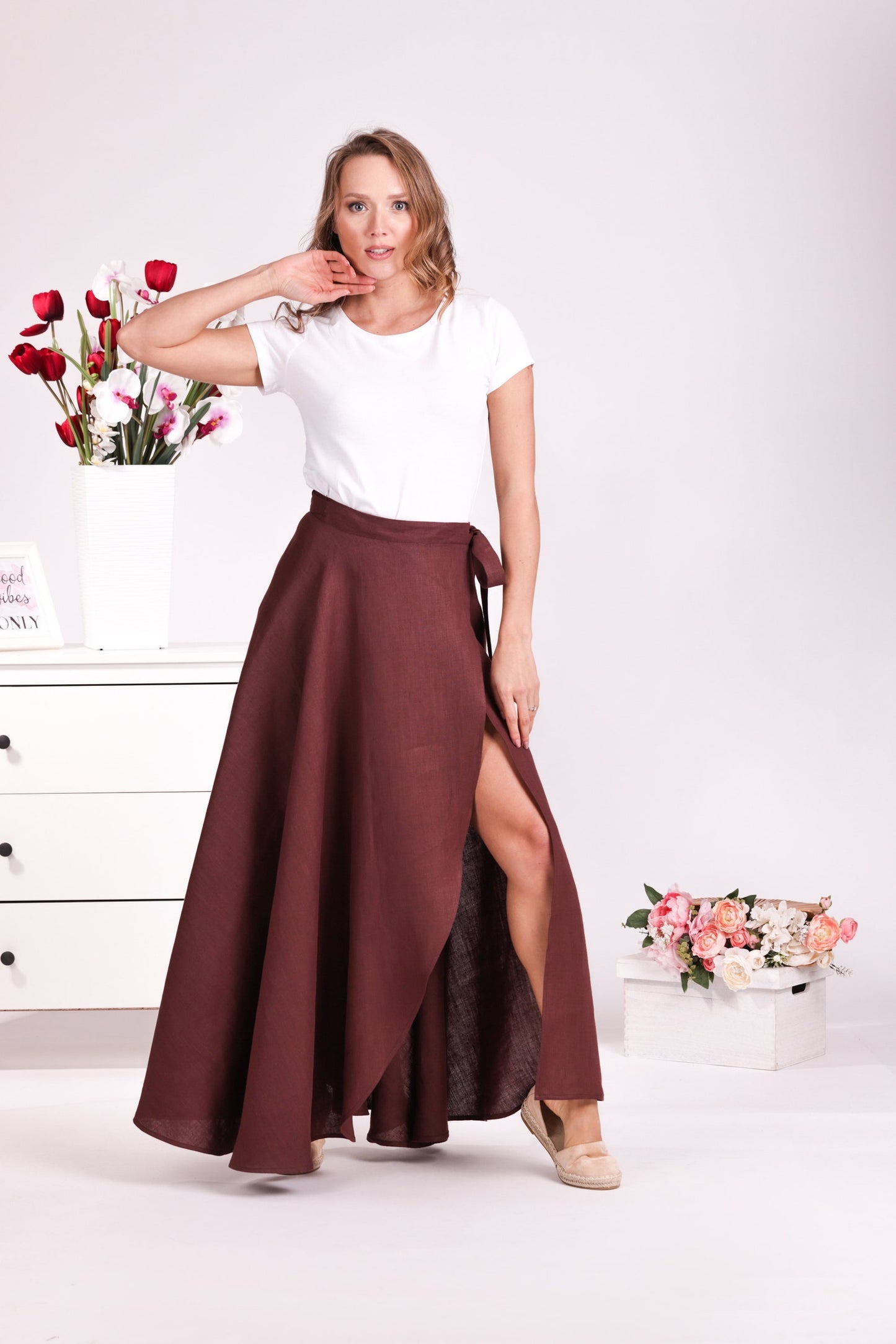 Tulip Wrap Maxi Skirt - from NikkaPlace | Effortless fashion for easy living