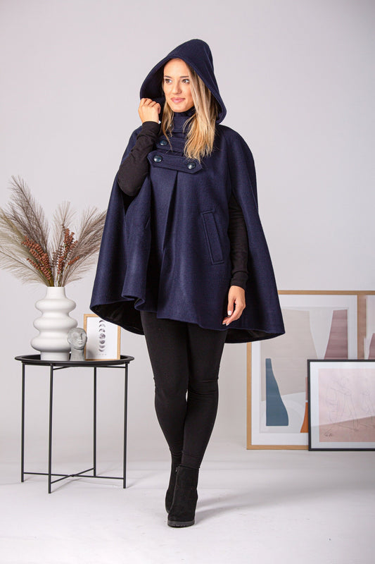 Hooded Winter Cape Coat - from Nikka Place | Effortless fashion for easy living
