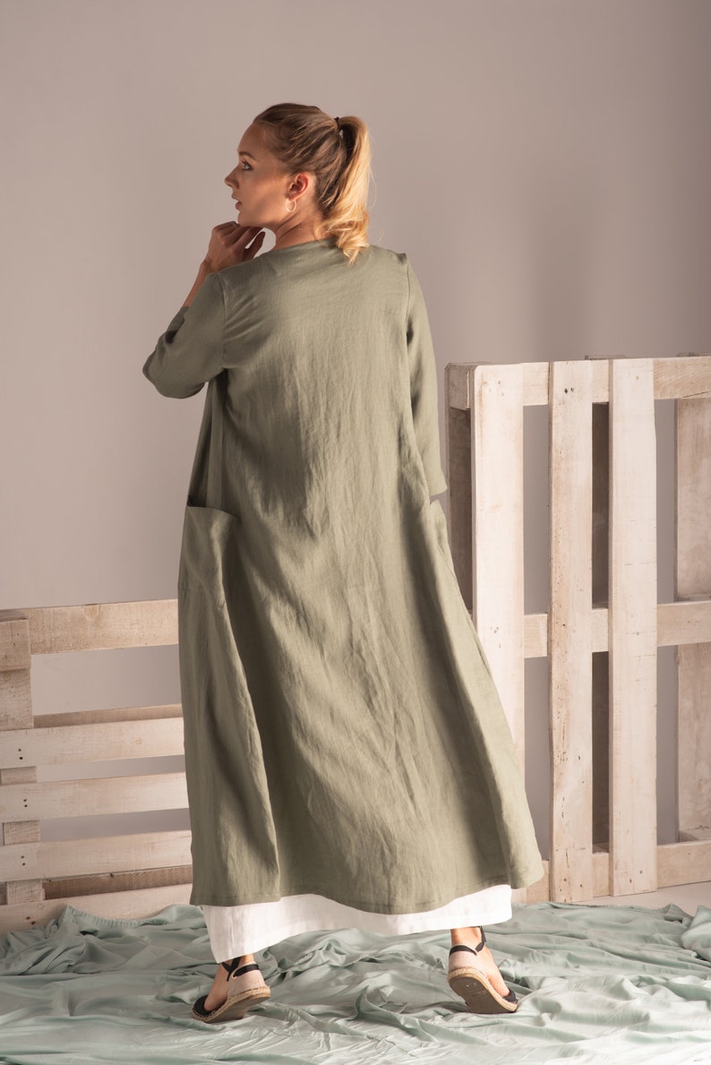 Versatile linen cardigan - from NikkaPlace | Effortless fashion for easy living