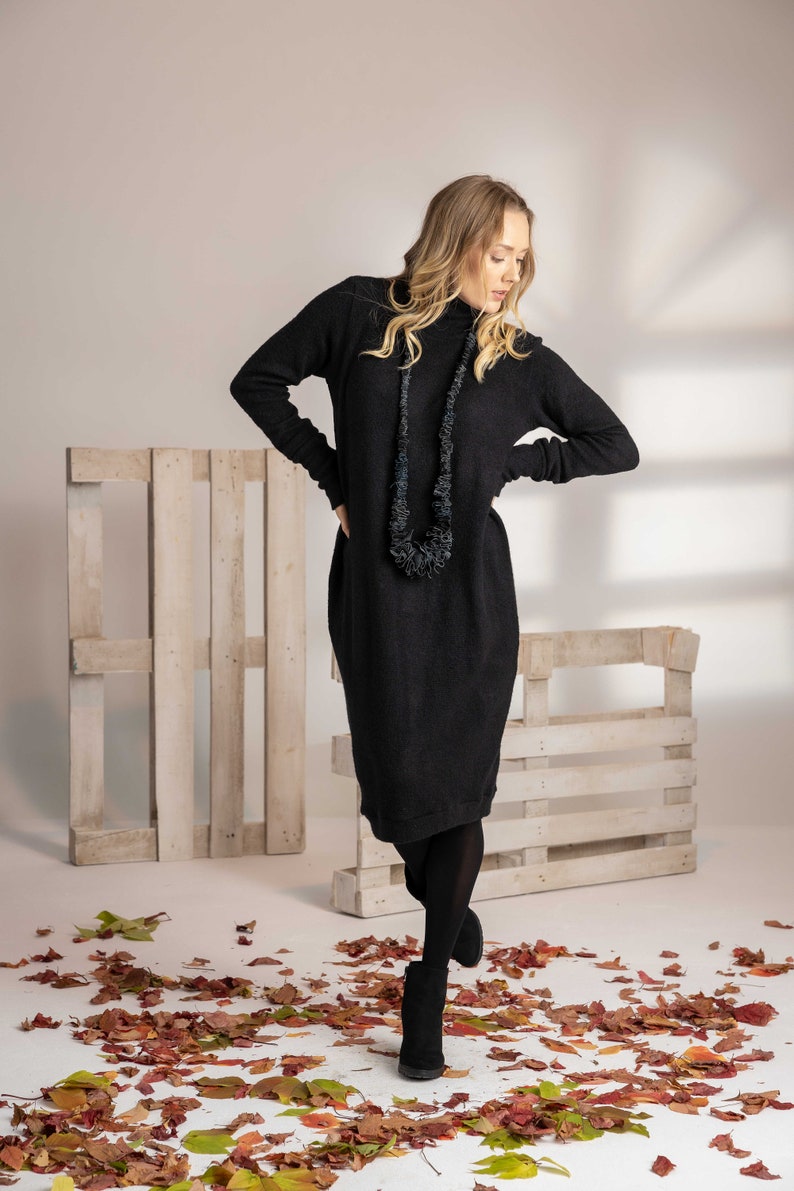 Elegant Turtleneck Sweater Dress - from NikkaPlace | Effortless fashion for easy living