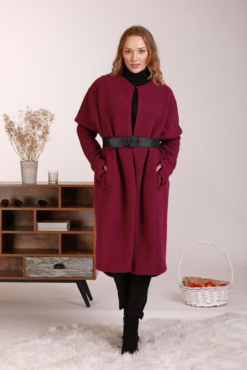 Warm Wool Belted Cardigan