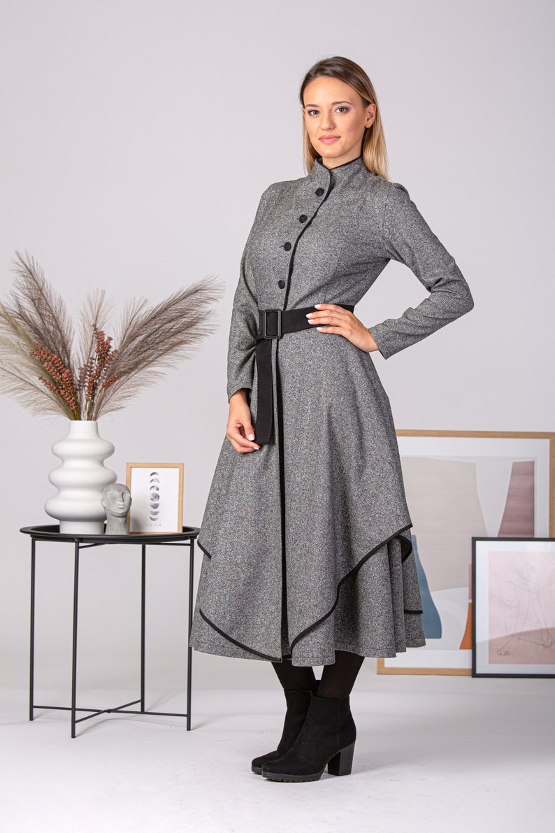 Wool Retro Dress with Belt - from NikkaPlace | Effortless fashion for easy living