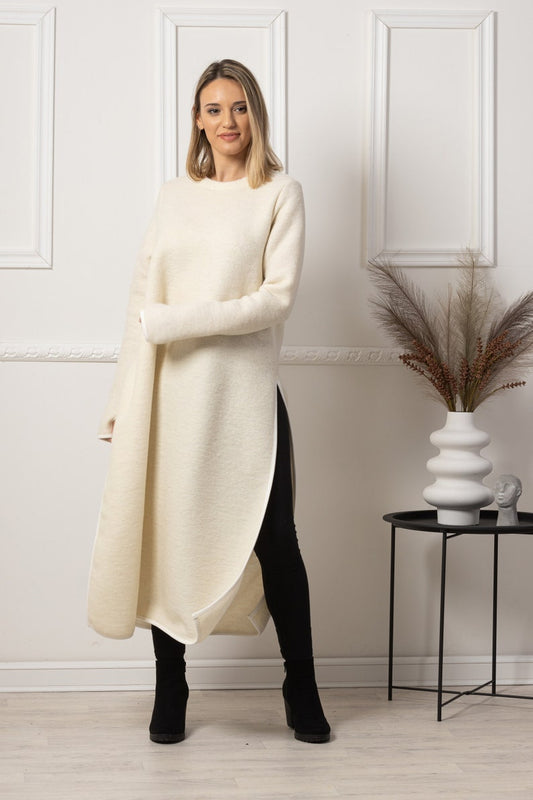 White wool sweater dress - from Nikka Place | Effortless fashion for easy living