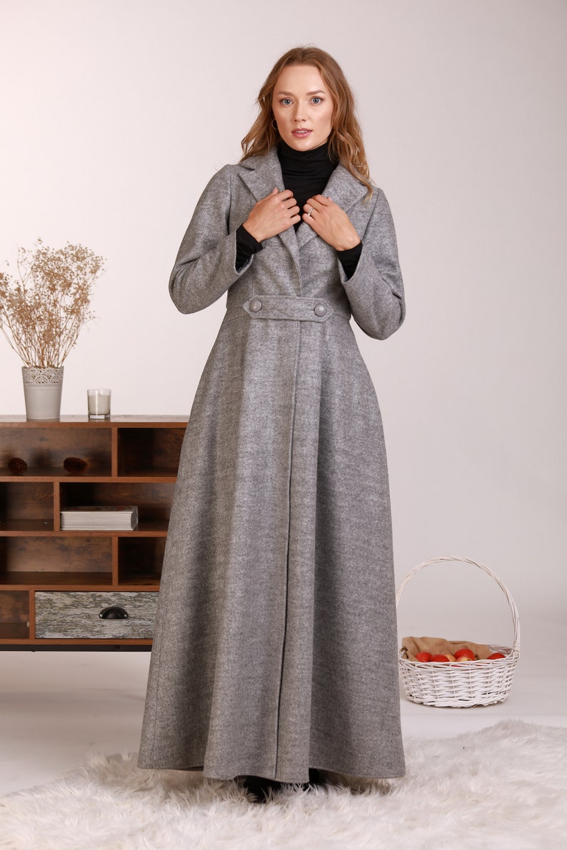 Stay warm in style with our wool princess maxi coat - Wool Princess Maxi Coat from NikkaPlace | Effortless fashion for easy living
