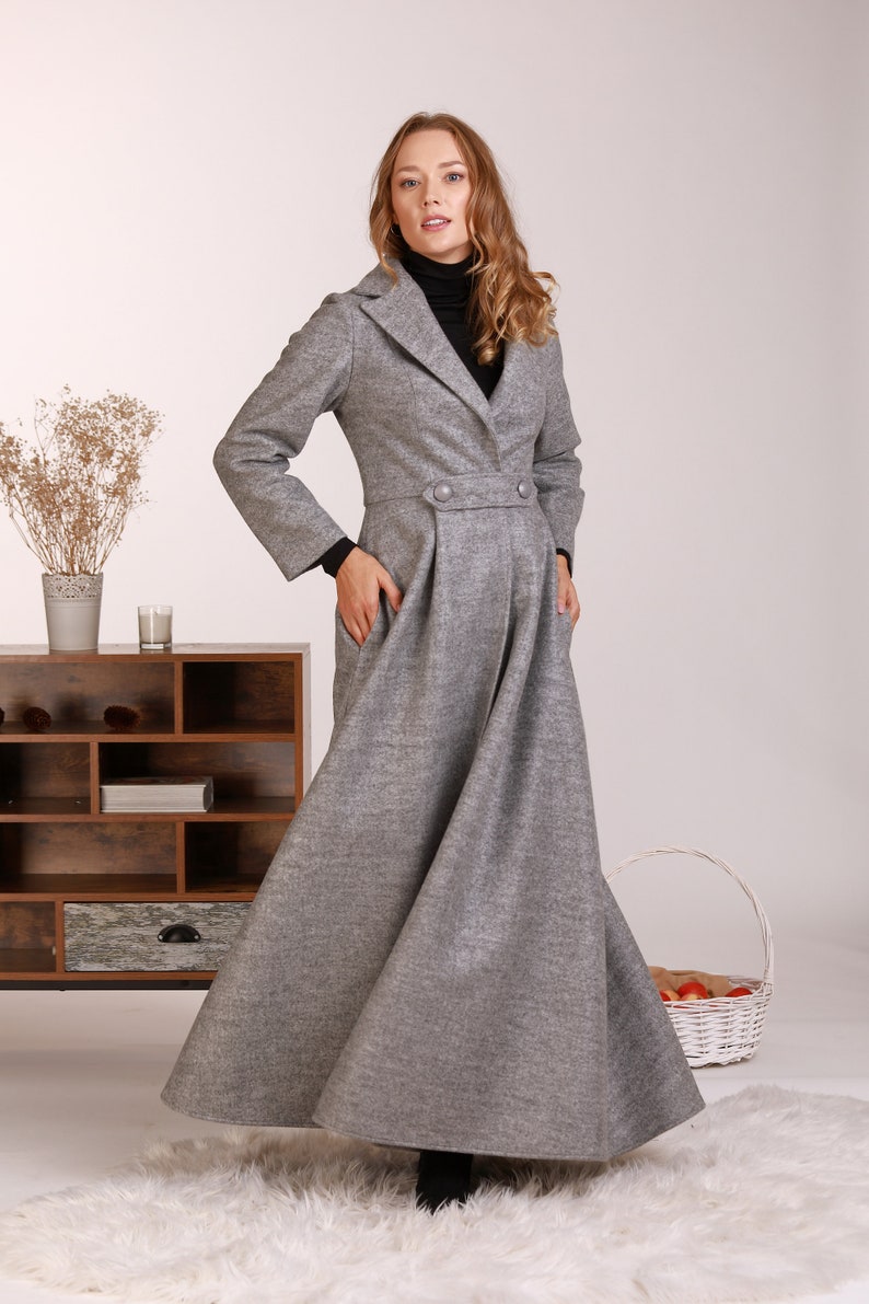 Timeless wool princess maxi coat, perfect for any occasion - Wool Princess Maxi Coat from NikkaPlace | Effortless fashion for easy living